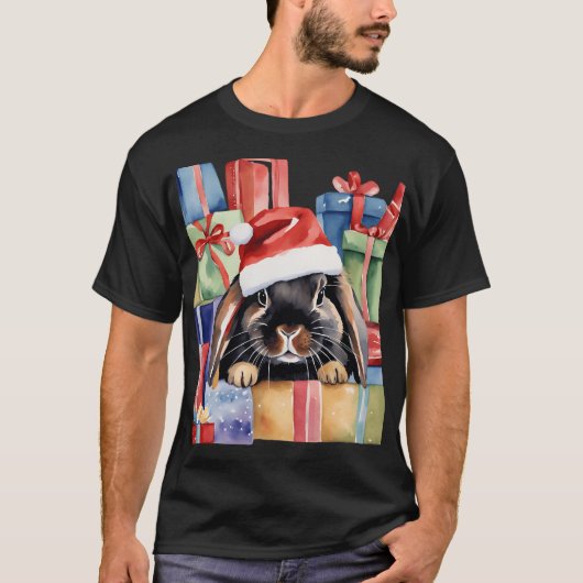 Weihnachtsfeier Bunny Rabbit T-Shirt (Vorderseite)