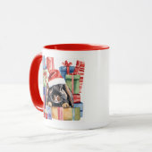 Weihnachtsfeier Bunny Rabbit Tasse (Vorderseite Links)