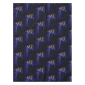 Weihnachtsfeier Bunter Baum Marineblau Tischdecke (Vorderseite)