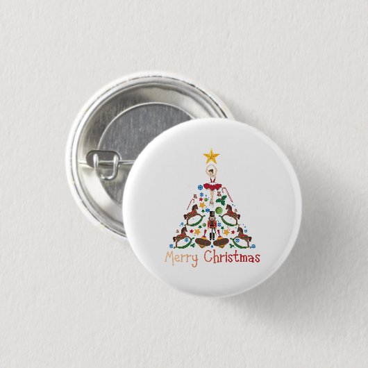 Weihnachtsfeier Button (Vorne & Hinten)