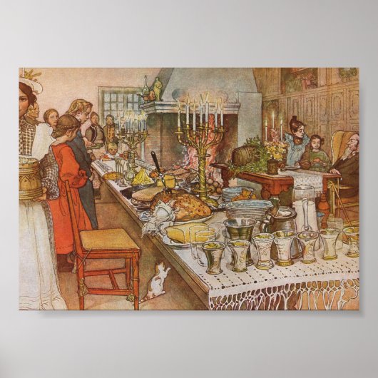 Weihnachtsfeier Carl Larsson 1904 Poster (Vorne)