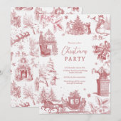 Weihnachtsfeier Chinoiserie Einladung (Vorne/Hinten)