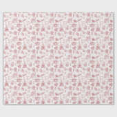 Weihnachtsfeier Chinoiserie Geschenkpapier (Flach)
