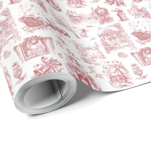 Weihnachtsfeier Chinoiserie Geschenkpapier (Rolleneckpunkt)