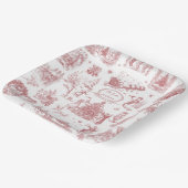 Weihnachtsfeier Chinoiserie Pappteller (Gewinkelt)