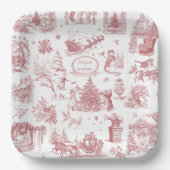 Weihnachtsfeier Chinoiserie Pappteller (Vorderseite)