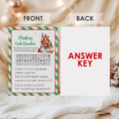 Weihnachtsfeier Code-Knacker-Spiel  Feiertagskarte