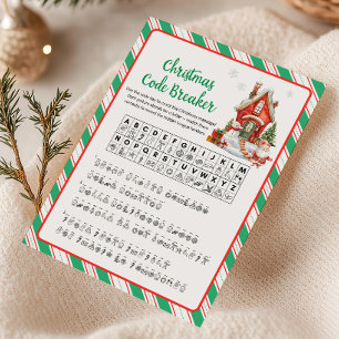 Weihnachtsfeier Code-Knacker-Spiel  Feiertagskarte
