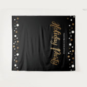 Weihnachtsfeier Corporate Gold Hintergrund Wandteppich (Vorderseite (Horizontal))