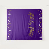 Weihnachtsfeier Corporate Gold Hintergrund Wandteppich (Vorderseite (Horizontal))