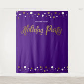 Weihnachtsfeier Corporate Gold Hintergrund Wandteppich (Vorderseite)