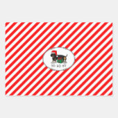 Weihnachtsfeier Dackel (schwarz & braun) Funny Geschenkpapier Set (Vorderseite 2)