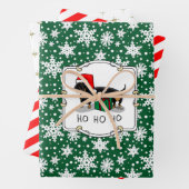 Weihnachtsfeier Dackel (schwarz & braun) Funny Geschenkpapier Set (Beispiel)