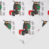 Weihnachtsfeier Dackel (schwarz & braun) Funny Seidenpapier (Ausschnitt)