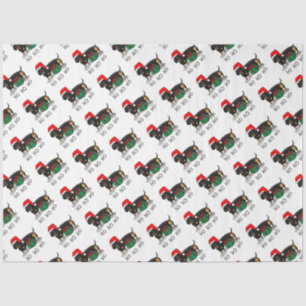 Weihnachtsfeier Dackel (schwarz & braun) Funny Seidenpapier