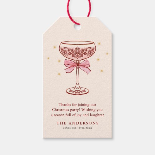 Weihnachtsfeier Danke-Tag Geschenkanhänger (Vorderseite)