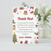 Weihnachtsfeier Dankeskarte (Stehend Vorderseite)