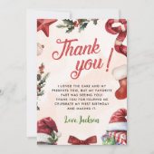 Weihnachtsfeier Dankeskarte (Vorderseite)