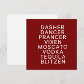 Weihnachtsfeier Dasher Dancer Feiertagskarte (Vorne/Hinten)