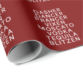 Weihnachtsfeier Dasher Dancer Geschenkpapier (Rolleneckpunkt)