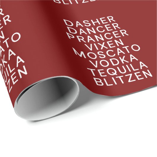 Weihnachtsfeier Dasher Dancer Geschenkpapier (Rolleneckpunkt)