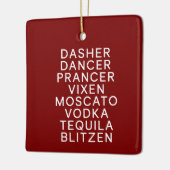 Weihnachtsfeier Dasher Dancer Keramikornament (Links)