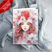 Weihnachtsfeier der Blume Karte