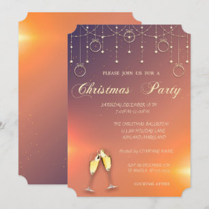 Weihnachtsfeier der Ornaments, Wine Glass Company Einladung
