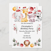 Weihnachtsfeier des Kindes Einladung (Vorne/Hinten)