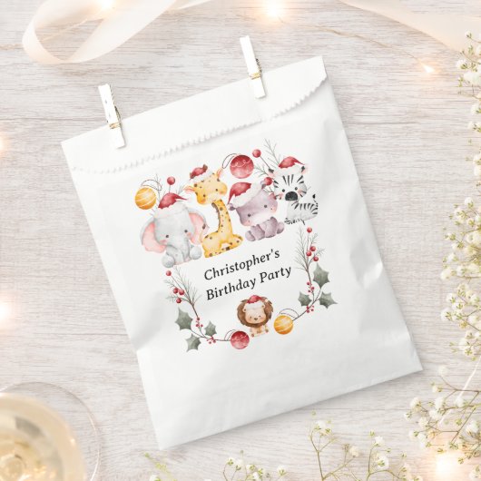 Weihnachtsfeier des Kindes Geschenktütchen (Ausgeschnitten)