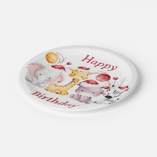 Weihnachtsfeier des Kindes Pappteller (Schrägansicht)