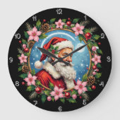 Weihnachtsfeier des künstlerischen Weihnachtsmanne Große Wanduhr (Vorderseite)
