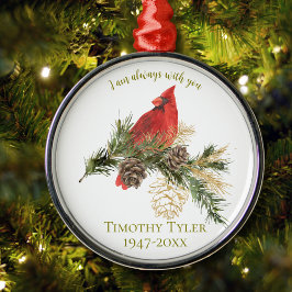 Weihnachtsfeier des Roten Kardinals Ornament Aus Metall