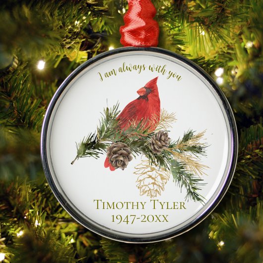 Weihnachtsfeier des Roten Kardinals Ornament Aus Metall