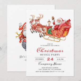 Weihnachtsfeier des Unternehmens Santa Sleigh Holi Einladung