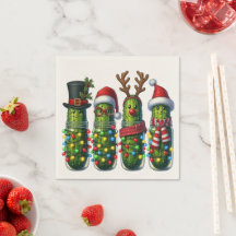 Weihnachtsfeier Dill Pickles Papier Neapel