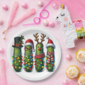 Weihnachtsfeier Dill Pickles Papier Teller (Party)