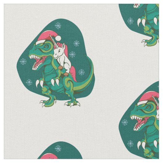 Weihnachtsfeier Dinosaurier santa Stoff (Nahaufnahme)