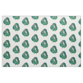 Weihnachtsfeier Dinosaurier santa Stoff (Fat Quarter (45,7 x 55,9 cm))