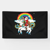 Weihnachtsfeier Einhorn Weihnachtsgeschenke Rainbo Banner (Horizontal)