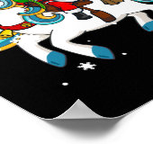 Weihnachtsfeier Einhorn Weihnachtsgeschenke Rainbo Poster (Ecke)