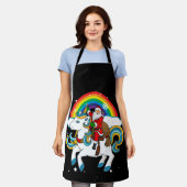 Weihnachtsfeier Einhorn Weihnachtsgeschenke Rainbo Schürze (Getragen)