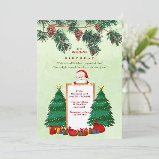 Weihnachtsfeier Einladung (Stehend Vorderseite)