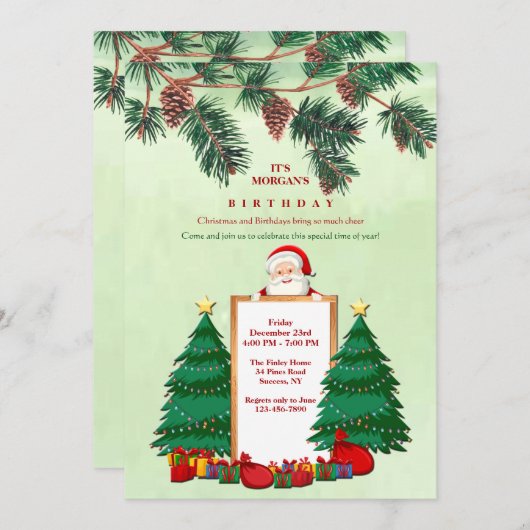 Weihnachtsfeier Einladung (Vorne/Hinten)