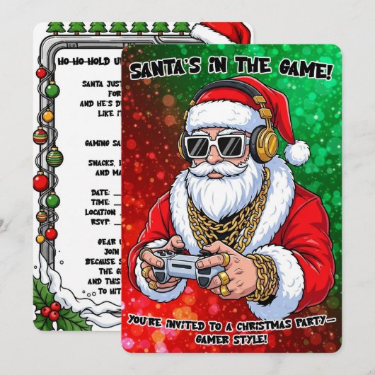 Weihnachtsfeier Einladung (Vorne/Hinten)