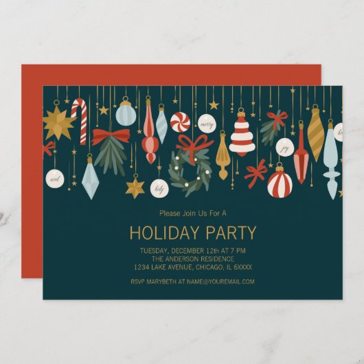 Weihnachtsfeier Einladung (Vorne/Hinten)
