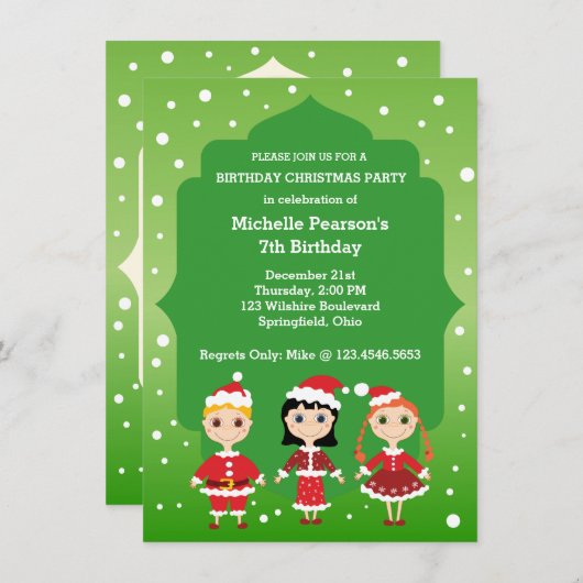 Weihnachtsfeier Einladung (Vorne/Hinten)