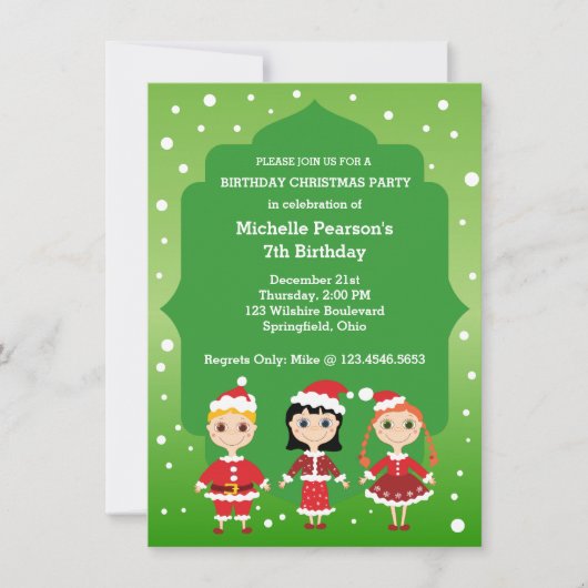 Weihnachtsfeier Einladung (Vorderseite)