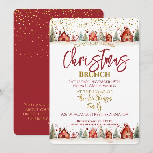 Weihnachtsfeier Einladung (Vorne/Hinten)