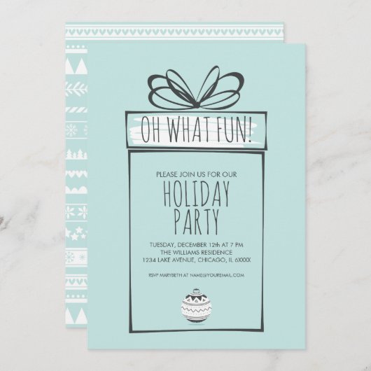 Weihnachtsfeier Einladung (Vorne/Hinten)